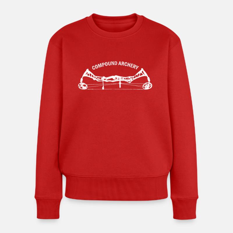 Compound Bogensport - Frauen Premium Bio Pullover - Rot