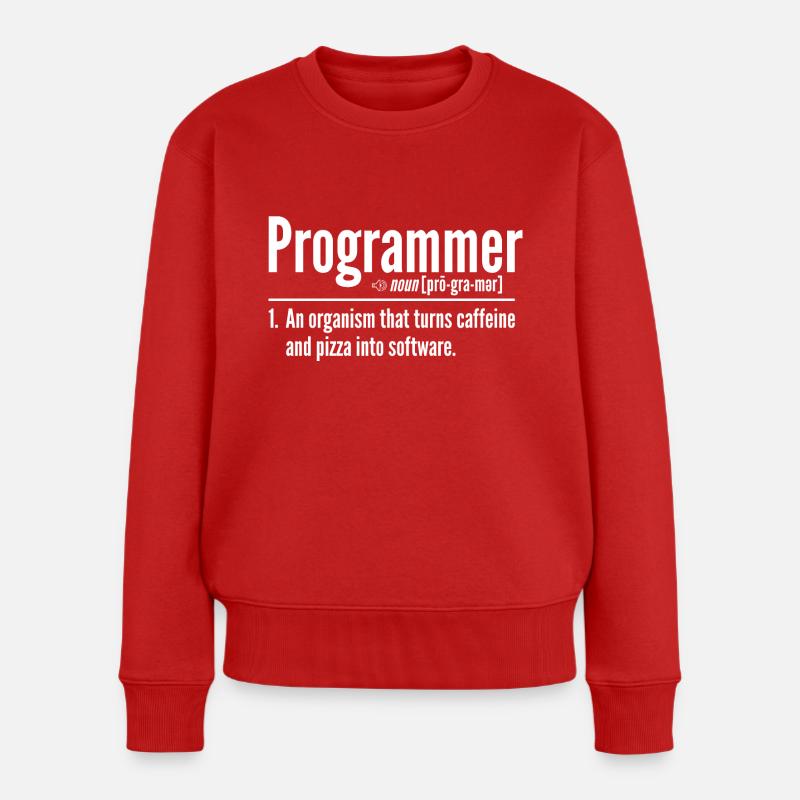 Programmierer - Frauen Premium Bio Pullover - Rot
