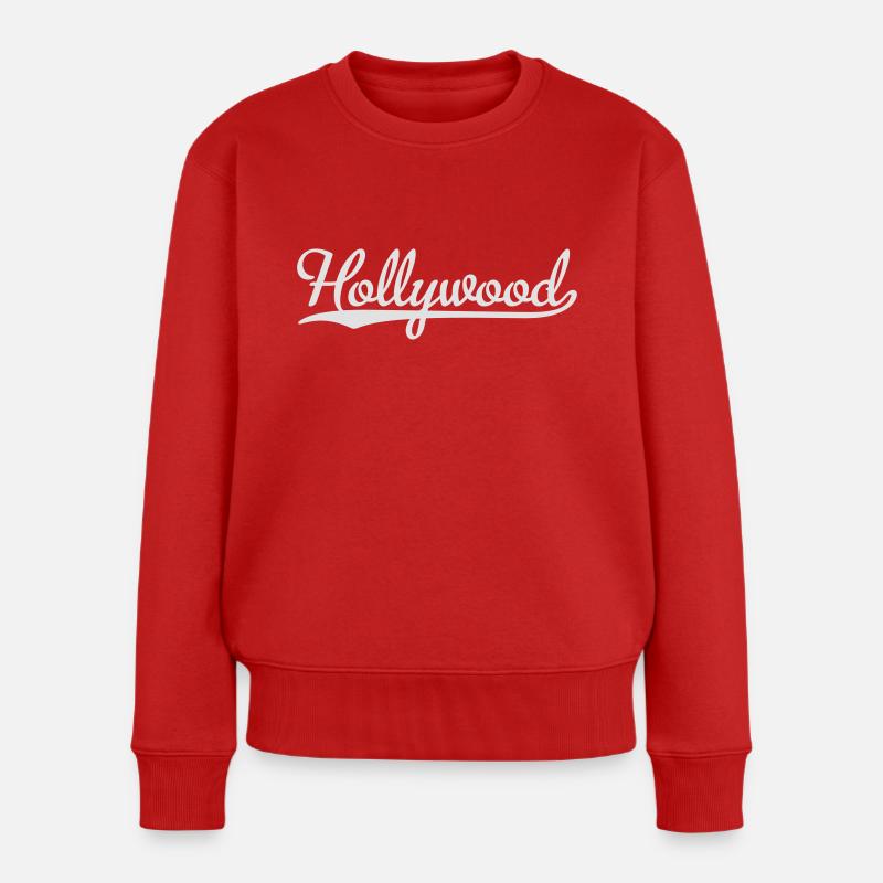 Hollywood - Frauen Premium Bio Pullover - Rot