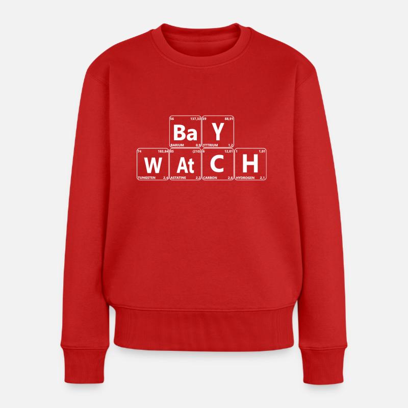 BaYWAtCH - Frauen Premium Bio Pullover - Rot