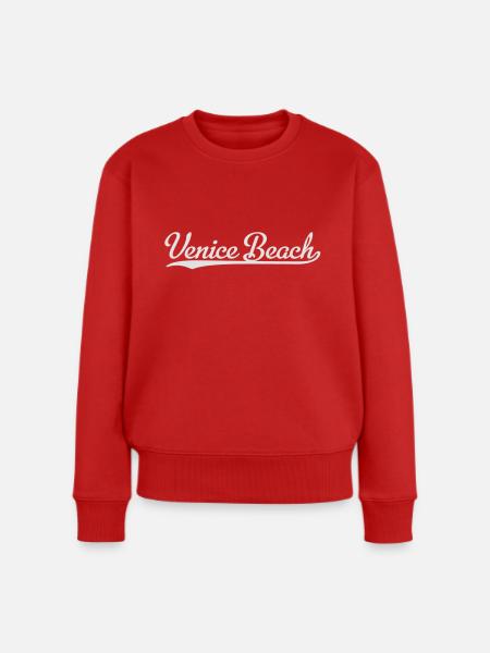 Venice Beach - Frauen Premium Bio Pullover - Rot