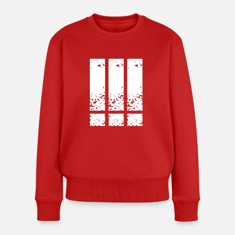 Point d'exclamation, point d'exclamation, point d'exclamation - Pull Premium bio Femme - rouge