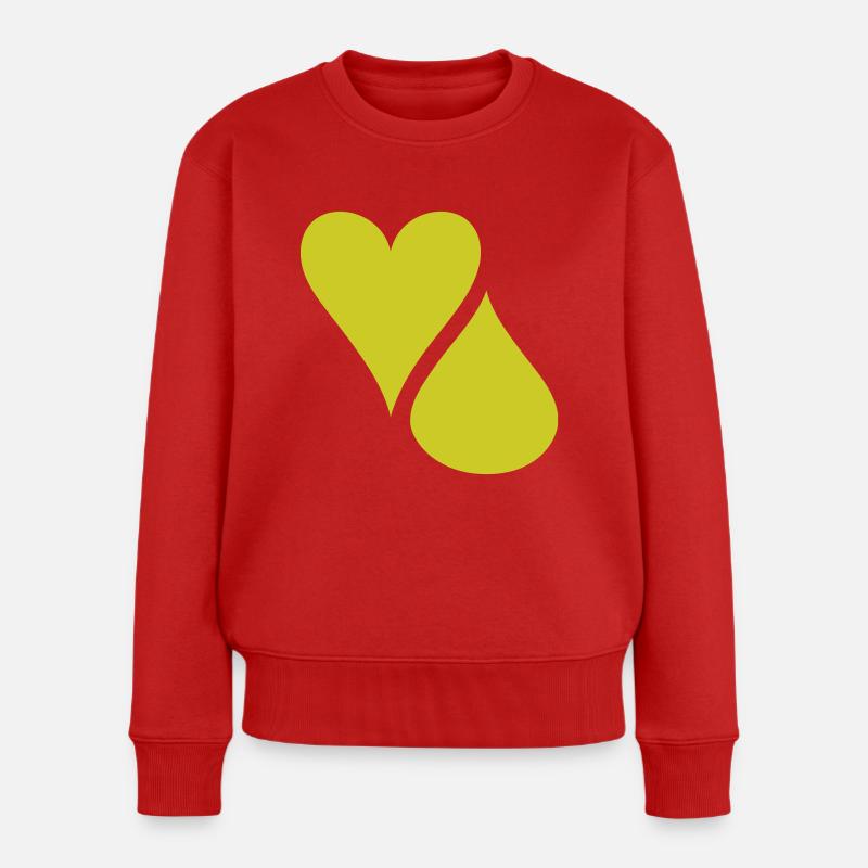 herzblutdeluxe_logo - Frauen Premium Bio Pullover - Rot