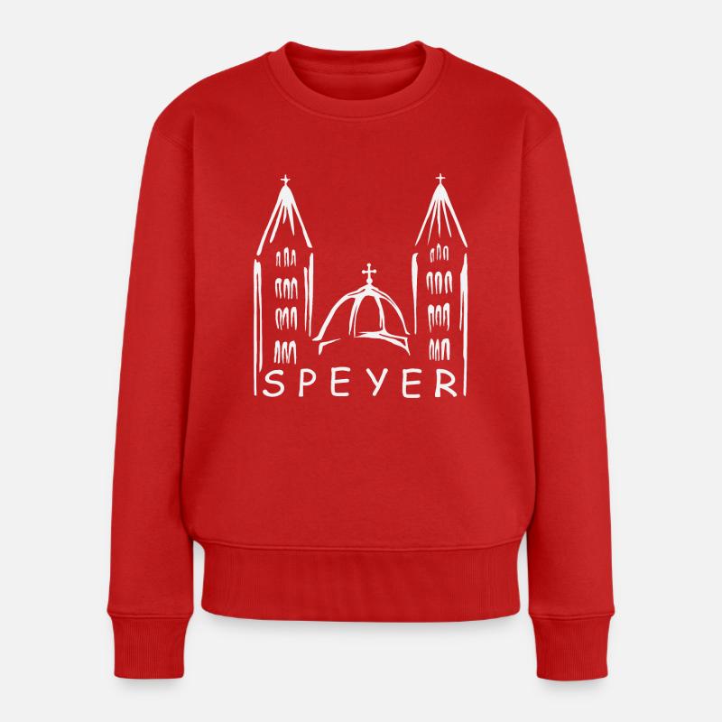 Cathédrale de Spire ( Speyer, Gift, Geschenidee - Pull Premium bio Femme - rouge