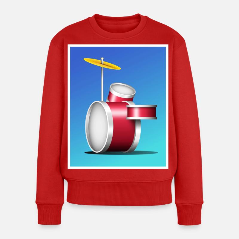 Batterie rouge de dessin animé - Pull Premium bio Femme - rouge
