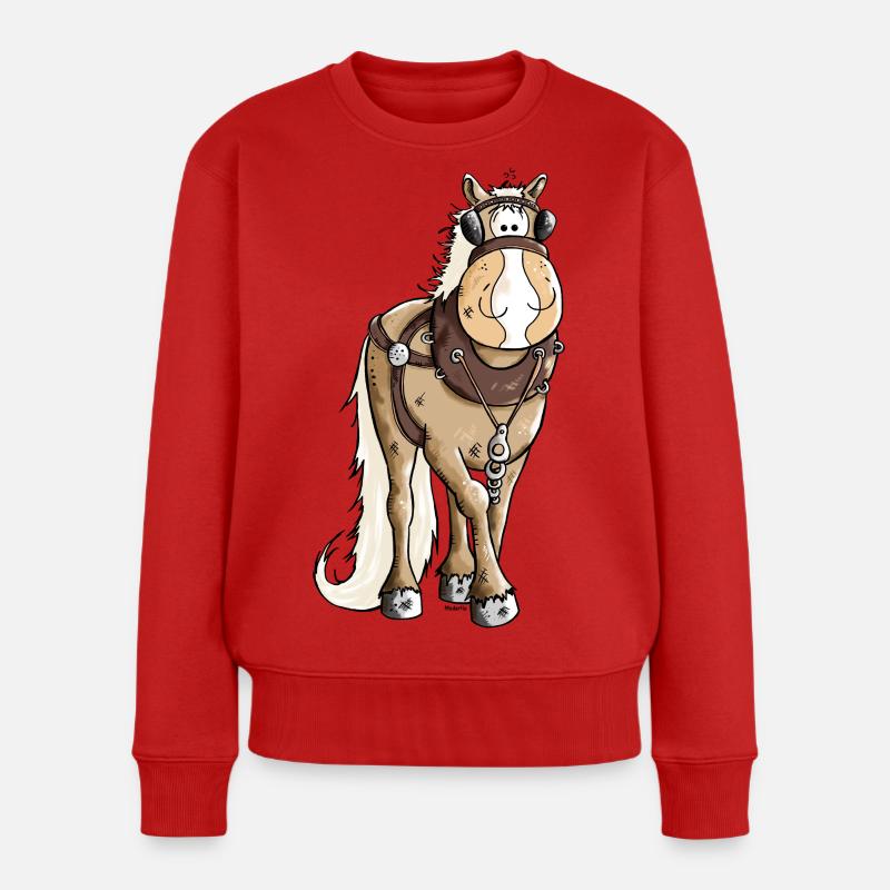 Gigantischer Kaltblüter - Kaltblut - Frauen Premium Bio Pullover - Rot