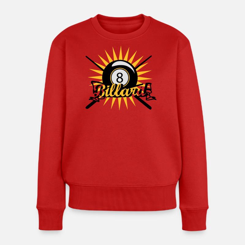 Billardkugel - Frauen Premium Bio Pullover - Rot