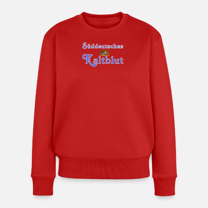 sueddeutscheskaltblutmitbayernwappen - Frauen Premium Bio Pullover - Rot