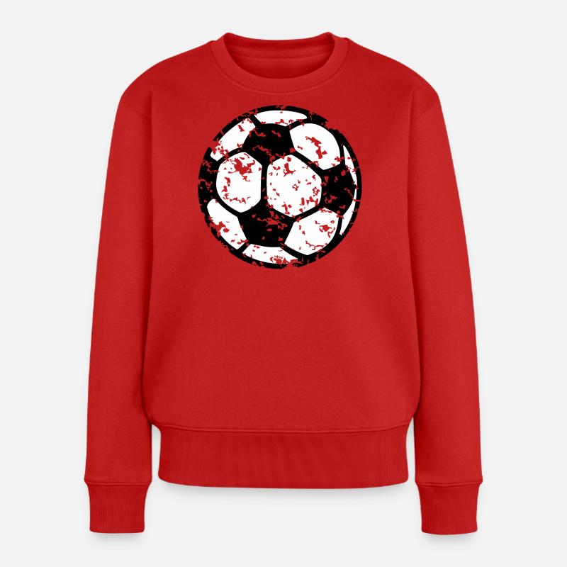 Fußball - Frauen Premium Bio Pullover - Rot