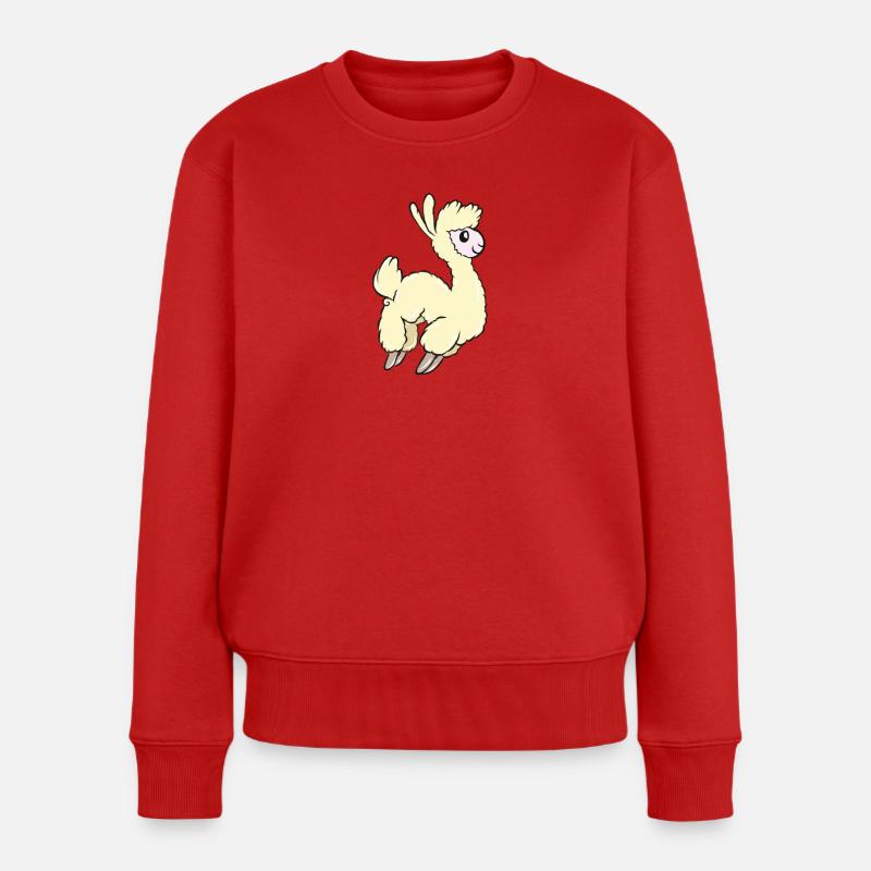lama - Pull Premium bio Femme - rouge