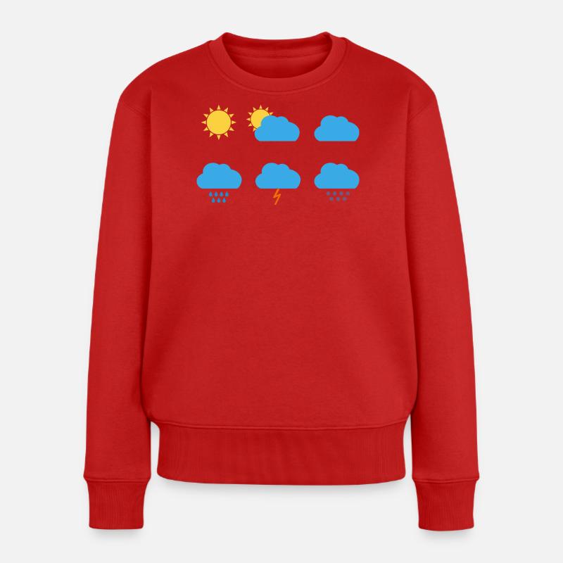 Symboles Météo - Pull Premium bio Femme - rouge