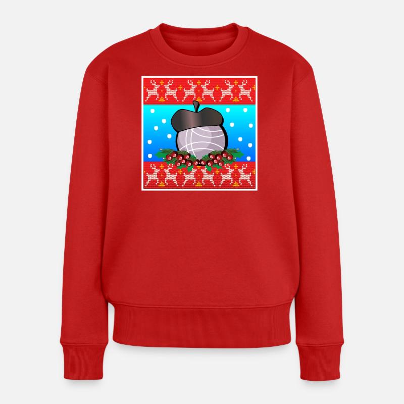 Frohe Weihnachten - WINTER Petanque - BOULE - Frauen Premium Bio Pullover - Rot