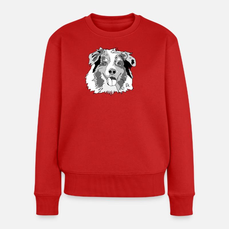 Australian Shepherd - Frauen Premium Bio Pullover - Rot