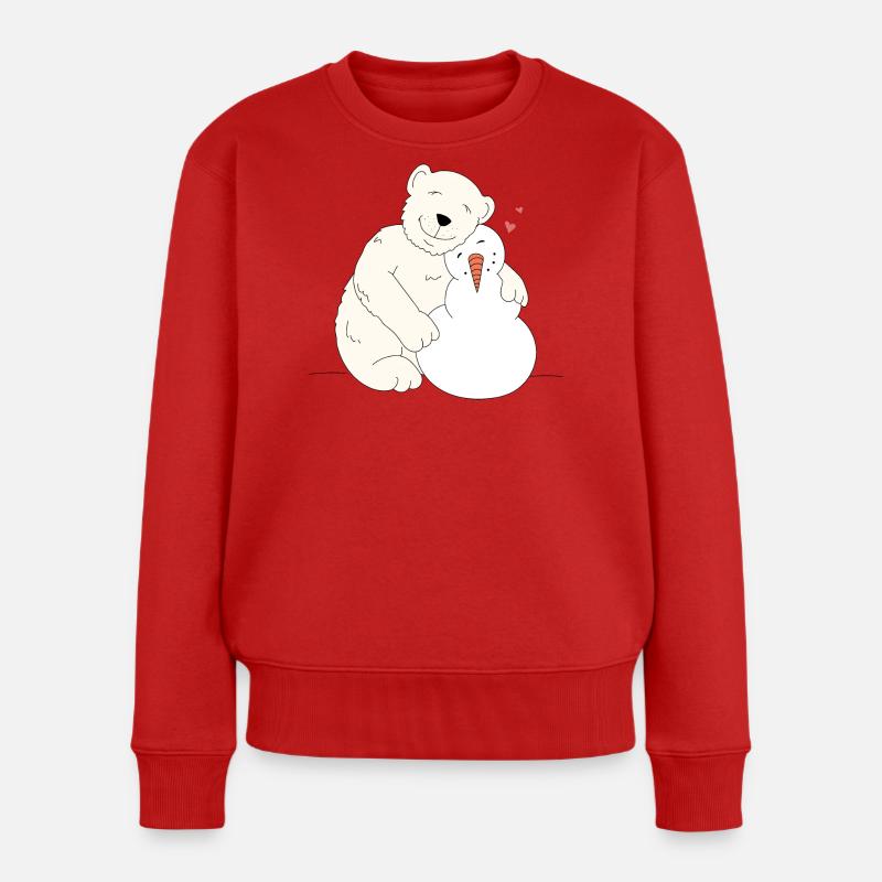 Beste Freunde - Frauen Premium Bio Pullover - Rot