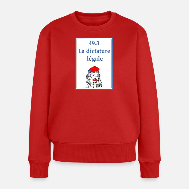 49.3 - Pull Premium bio Femme - rouge
