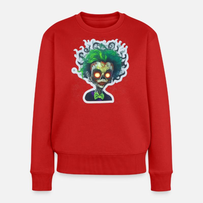 Zombieclown - Frauen Premium Bio Pullover - Rot