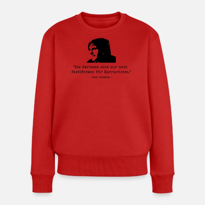 Dutschke Parteien - Frauen Premium Bio Pullover - Rot