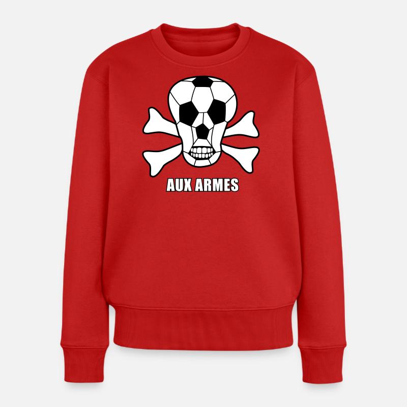 St Pauli Skull Ball - Frauen Premium Bio Pullover - Rot