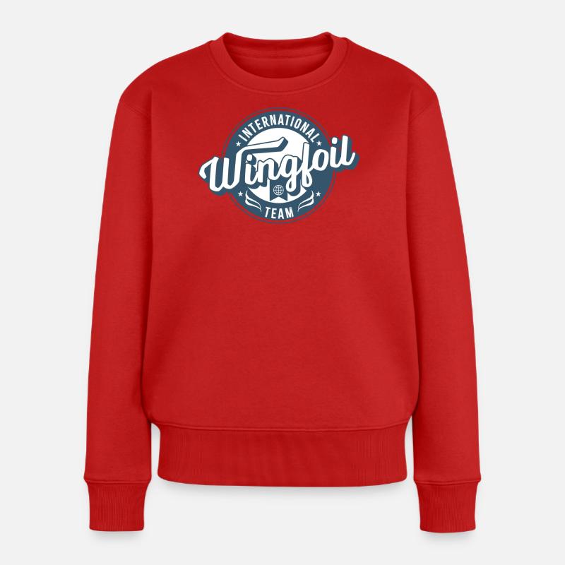 International Wingfoil Team - Frauen Premium Bio Pullover - Rot