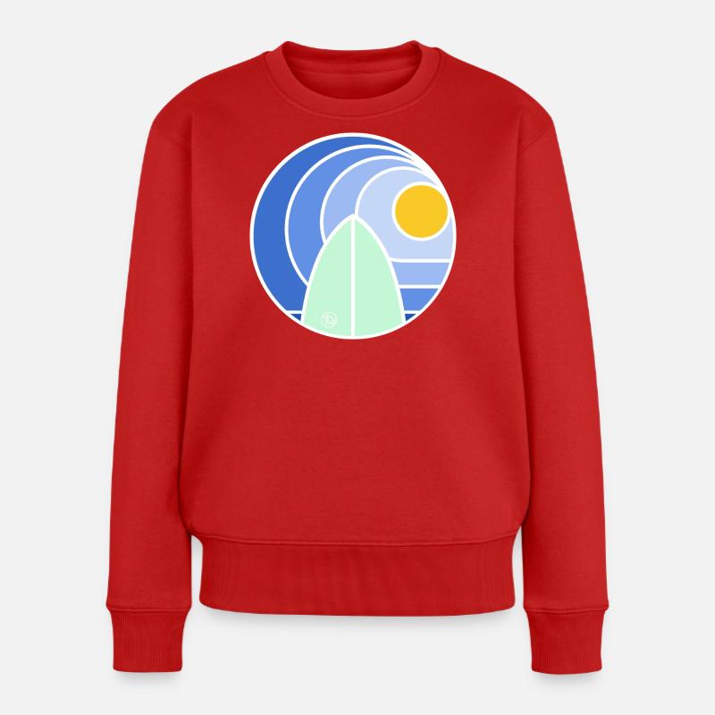 Surf Sundowner II (blanc) - Pull Premium bio Femme - rouge