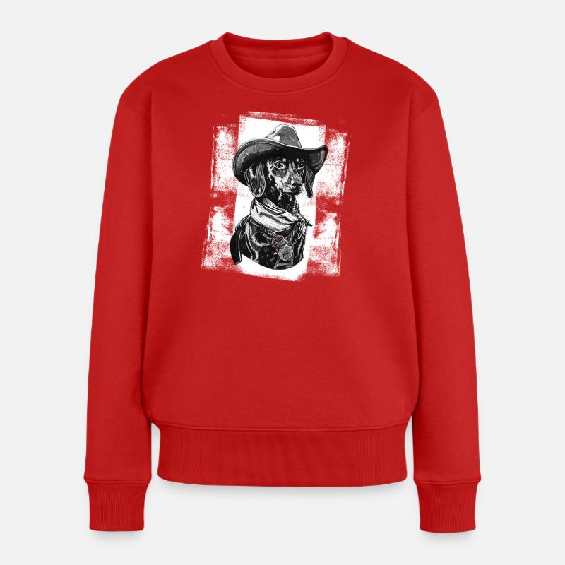 Sheriff Jamnik - Frauen Premium Bio Pullover - Rot