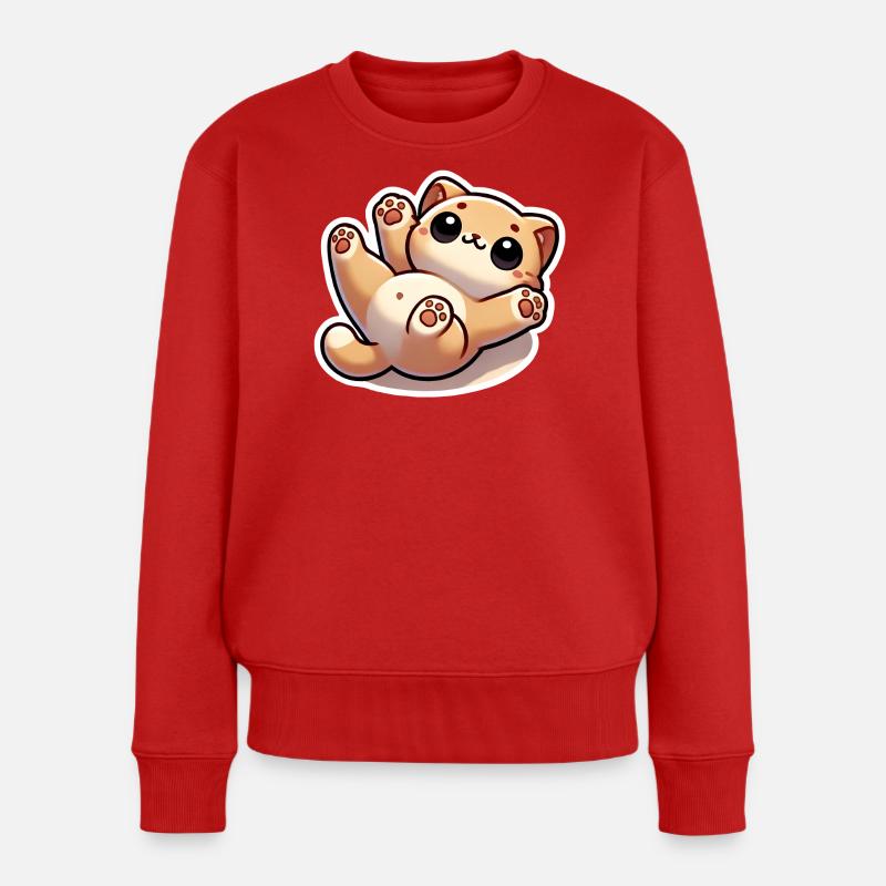 Belly Rubs - Frauen Premium Bio Pullover - Rot