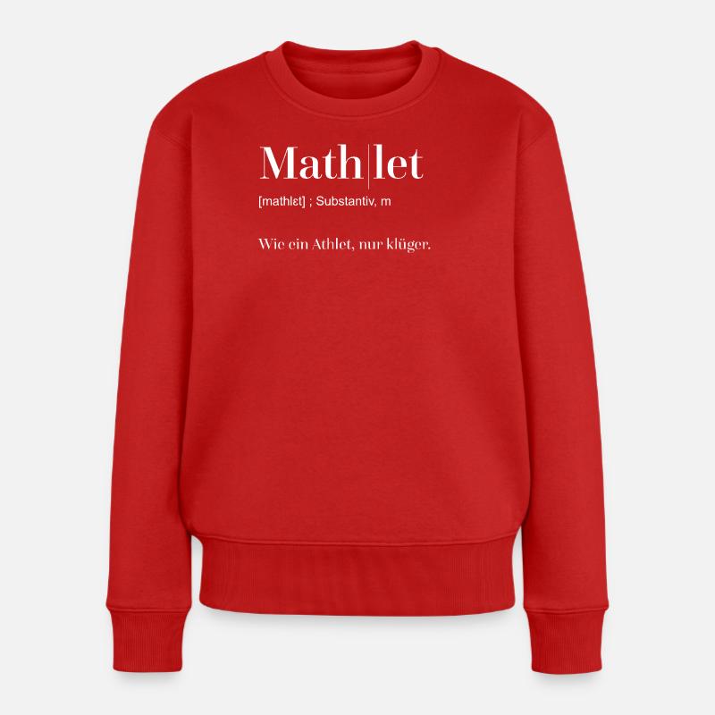 Dictionary Mathlet white - Women's Premium Organic Jumper - red