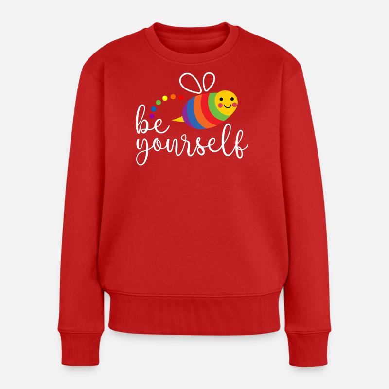 LGBTQ Pride Month - Sei du selbst - Frauen Premium Bio Pullover - Rot
