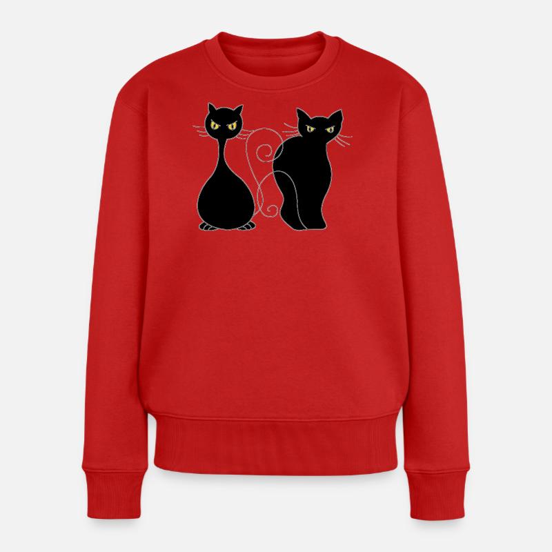 Katzen - Frauen Premium Bio Pullover - Rot