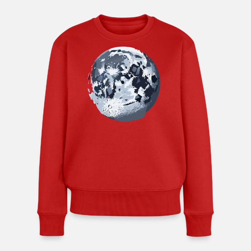 Mond - Frauen Premium Bio Pullover - Rot
