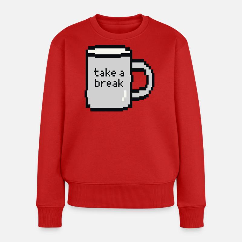 Tasse Relax Check Pixel Art - Pull Premium bio Femme - rouge