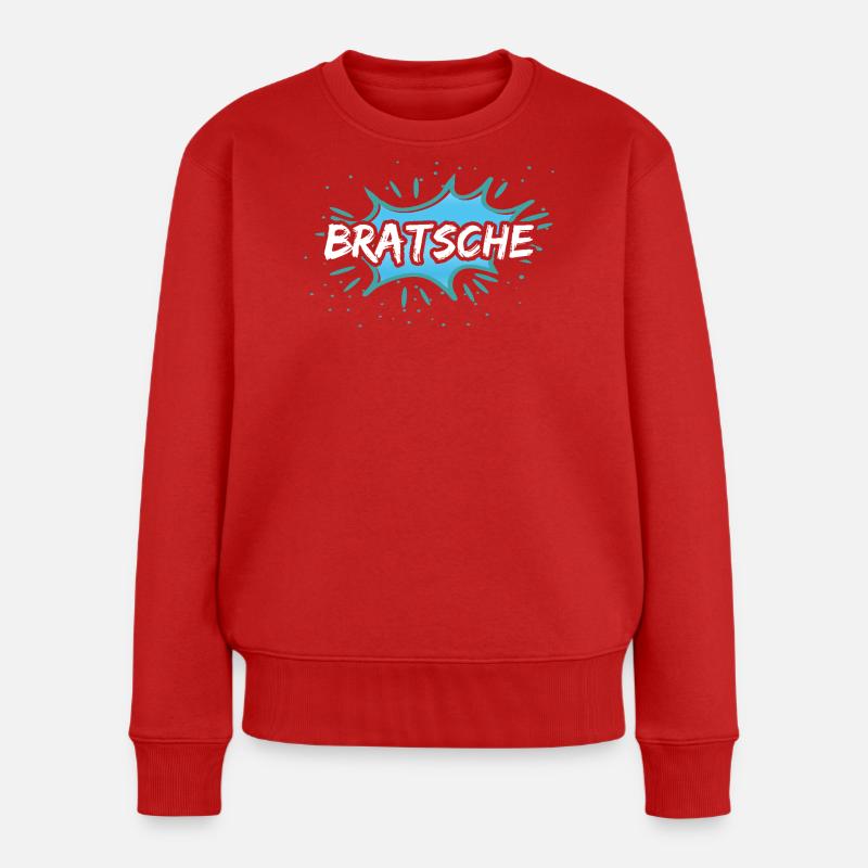 Geschenk für Bratsche - Frauen Premium Bio Pullover - Rot
