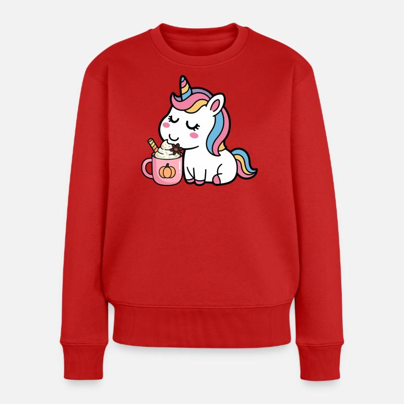 LICORNE - Pull Premium bio Femme - rouge