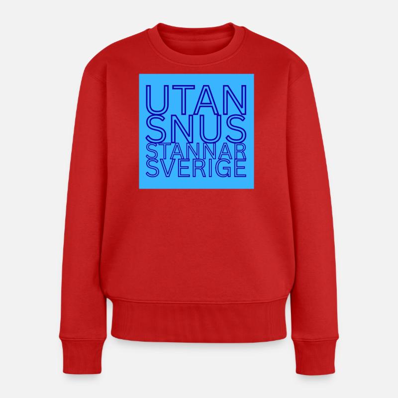 Ohne Snus wird Schweden aufhören - Frauen Premium Bio Pullover - Rot