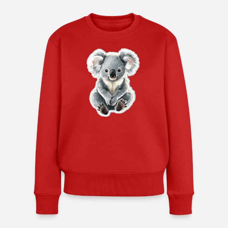 Koala - Frauen Premium Bio Pullover - Rot