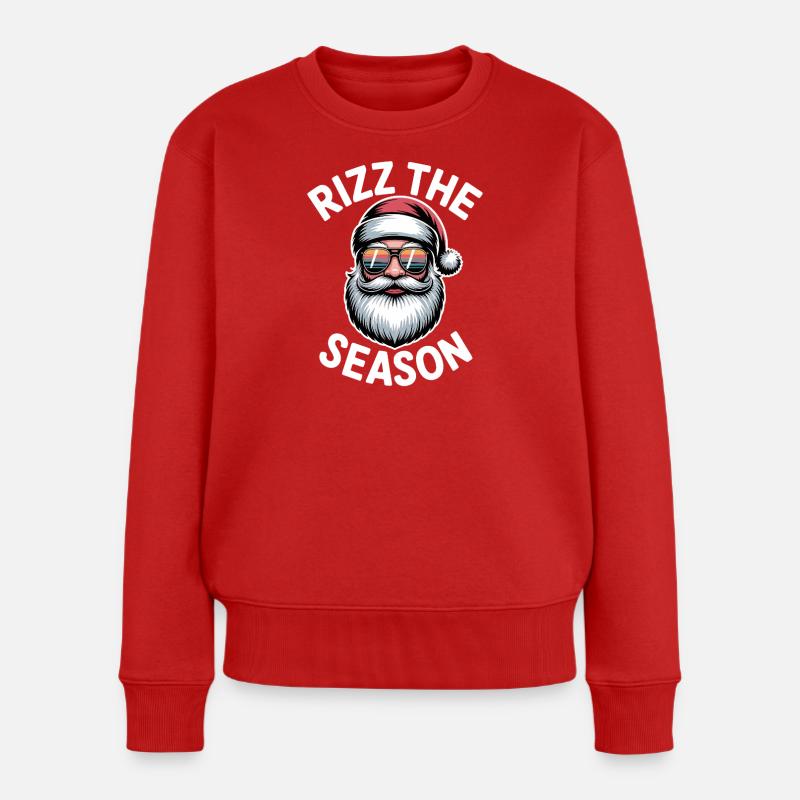Rizz Le Père Noël de saison Graphique - Pull Premium bio Femme - rouge