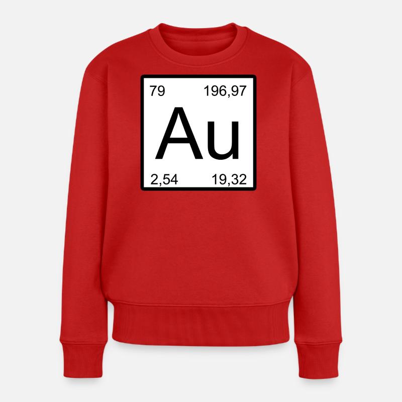 Gold Element Minimal - Frauen Premium Bio Pullover - Rot