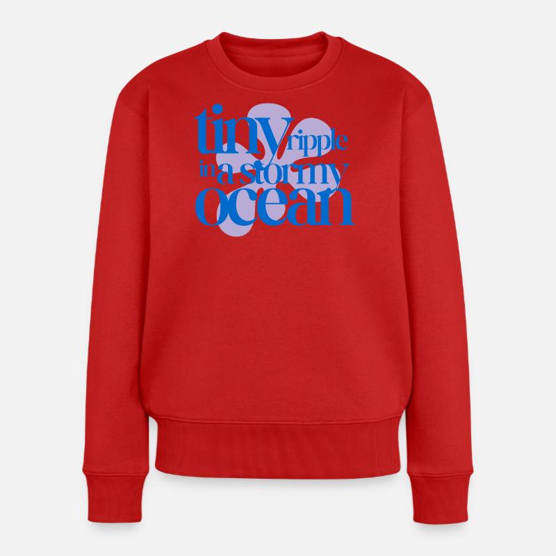 Une petite ondulation dans un océan orageux (lavande) - Pull Premium bio Femme - rouge