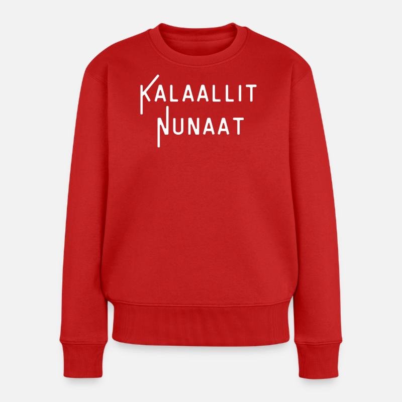 Kalaallit-Nunaat-Glyphen - Frauen Premium Bio Pullover - Rot