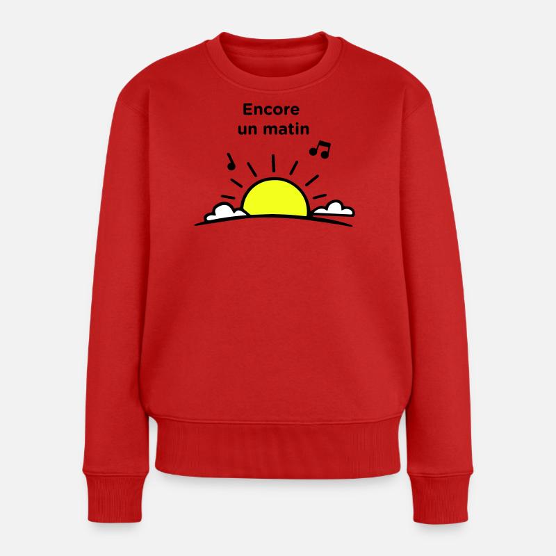Ein weiterer Morgen - Frauen Premium Bio Pullover - Rot