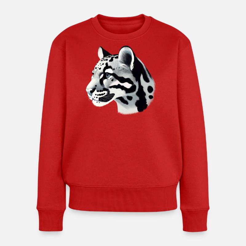 Clouded leopard - Women's Premium Organic Jumper - red