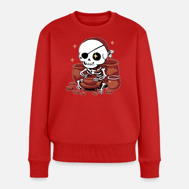 Mein eigener Schatz herschaffen – Kunstausgabe - Frauen Premium Bio Pullover - Rot