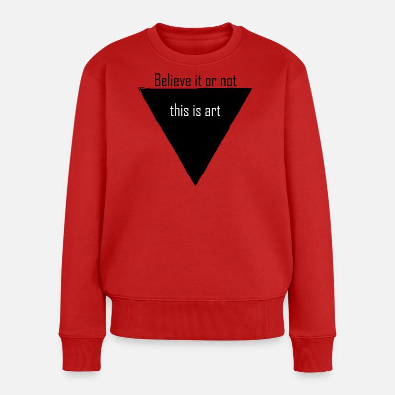 Croyez-le ou non, c’est de l’art - Pull Premium bio Femme - rouge