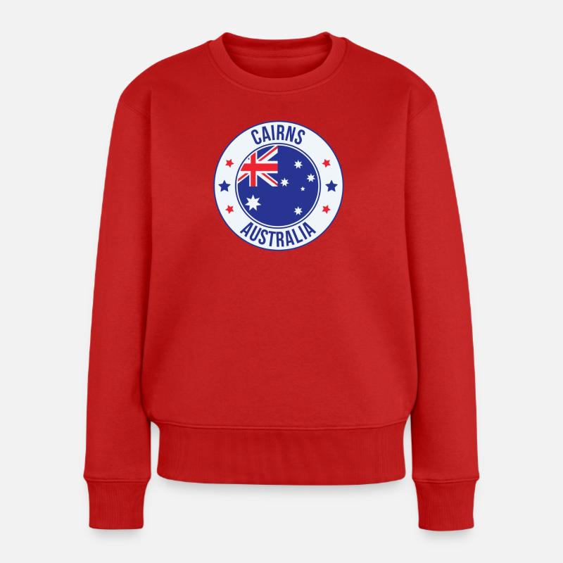 Écusson emblème de Cairns Australia - Pull Premium bio Femme - rouge