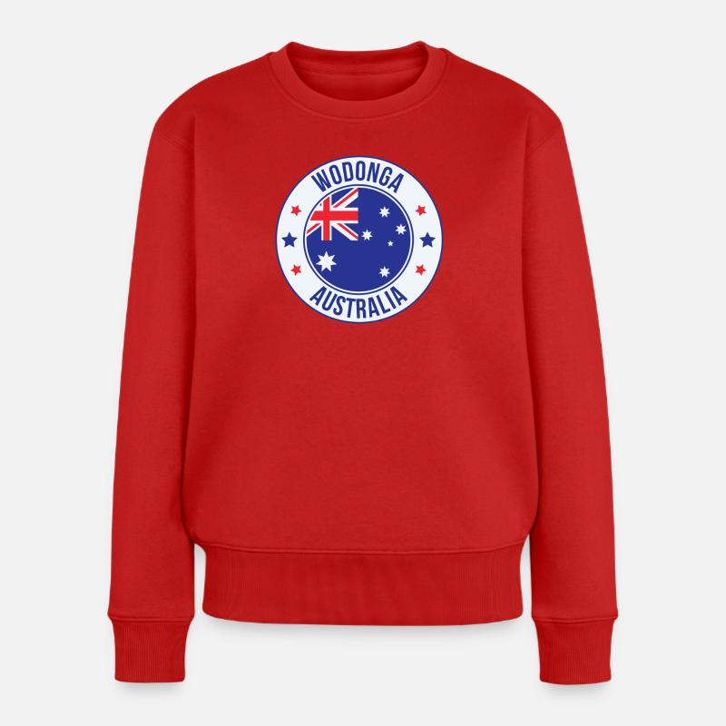 Wodonga Australia Abzeichen - Frauen Premium Bio Pullover - Rot