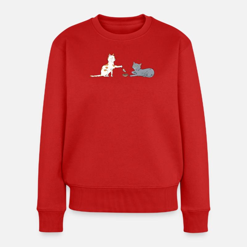 Kat-ritable - Frauen Premium Bio Pullover - Rot
