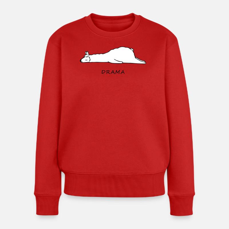 Lama - Frauen Premium Bio Pullover - Rot