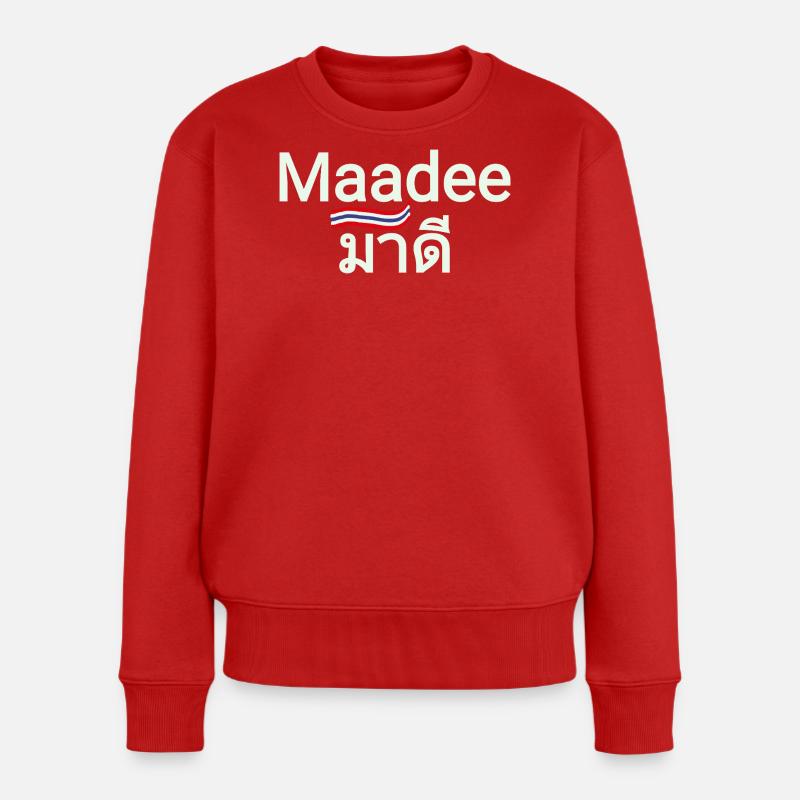 Madee Thailand  - Frauen Premium Bio Pullover - Rot