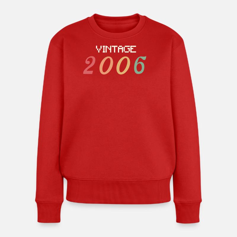 T-Shirt 20 Ans 2006 Grunge Distressed - Pull Premium bio Femme - rouge