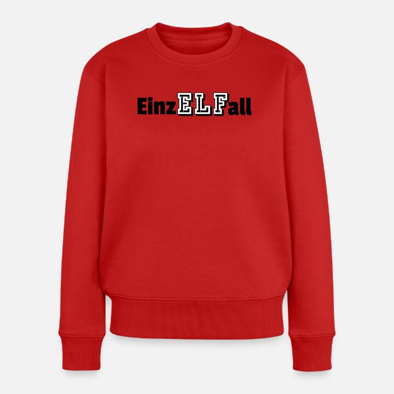 Einzelfall - Frauen Premium Bio Pullover - Rot
